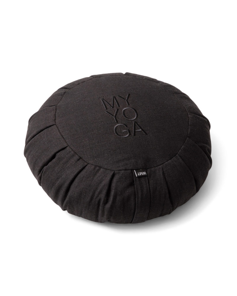 Zafu Meditation Pillow black. Zafu Meditationskudde Linne svart.