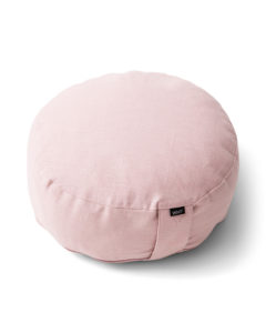 Linne Puff Meditationskudde rosa. Zafu Pouf Soft Pink.