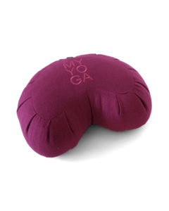 Meditationskudde Linne purple. Crescent Meditation Pillow purple.