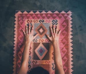 yoga mat pink kelim