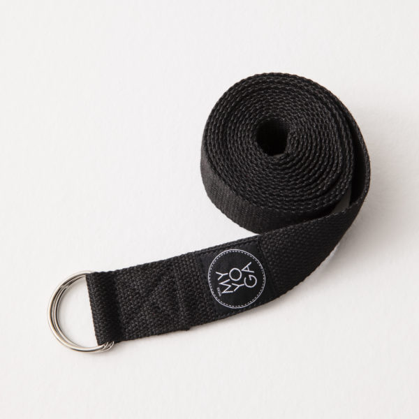 Yoga strap, yoga bälge i svart.