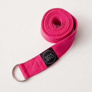 Yogastrap, yogabälte i neonrosa.