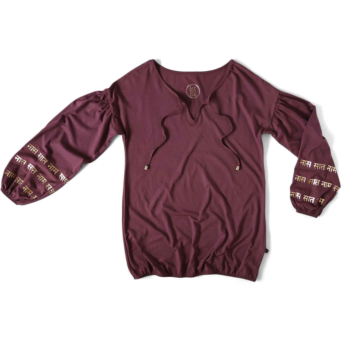 Phany puffsleeved top in the color plum