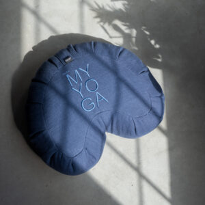 ndigo Blue Crescent Pillow in the shadow