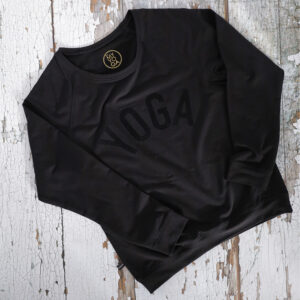Yoga Sweatshirt Svart med svart tryck