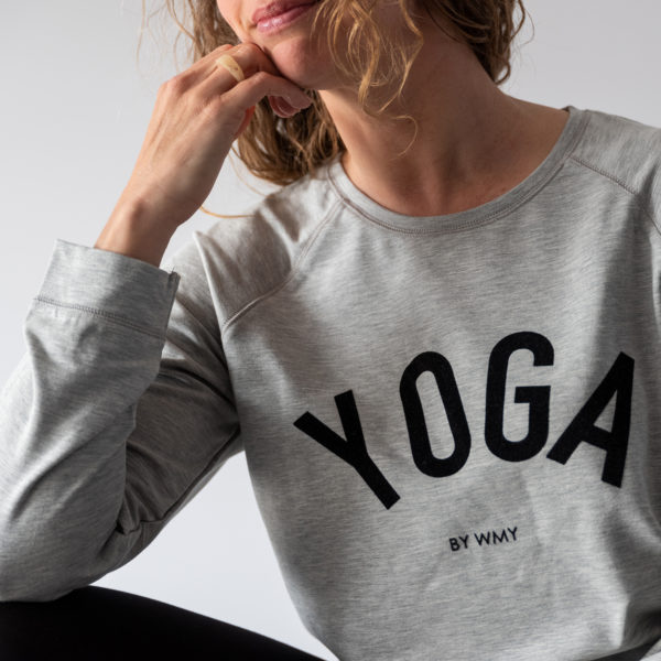 YOGA Sweatshirt in Gray + Black