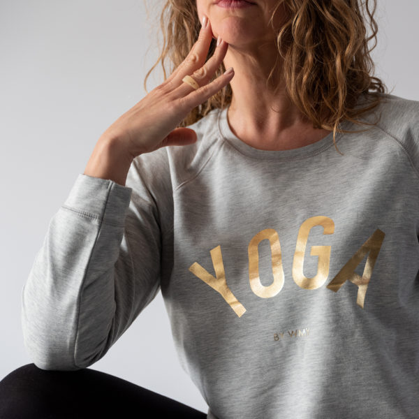 YOGA Sweatshirt Gray + Gold