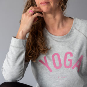 YOGA Sweatshirt Gray + Pink