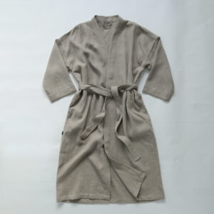 The Eye Kimono - 100% Linen/Linne with side pockets and a embroidery at the back