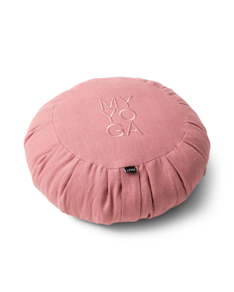 Zafu Meditationskudde Dusty Pink Linne. Zafu Meditation Pillow Dusty Pink.Terrakotta.