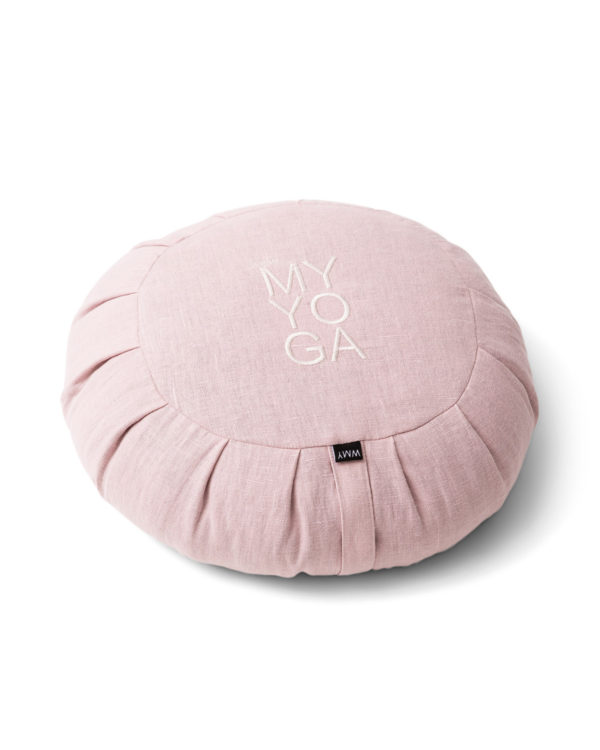 Zafu Meditation Pillow Soft Pink. Zafu Meditationskudde Rosa Linne.