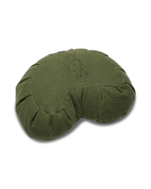 Green Crescent Meditation Pillow. Grön Crescent Meditationskudde. Green Crescent Zafu