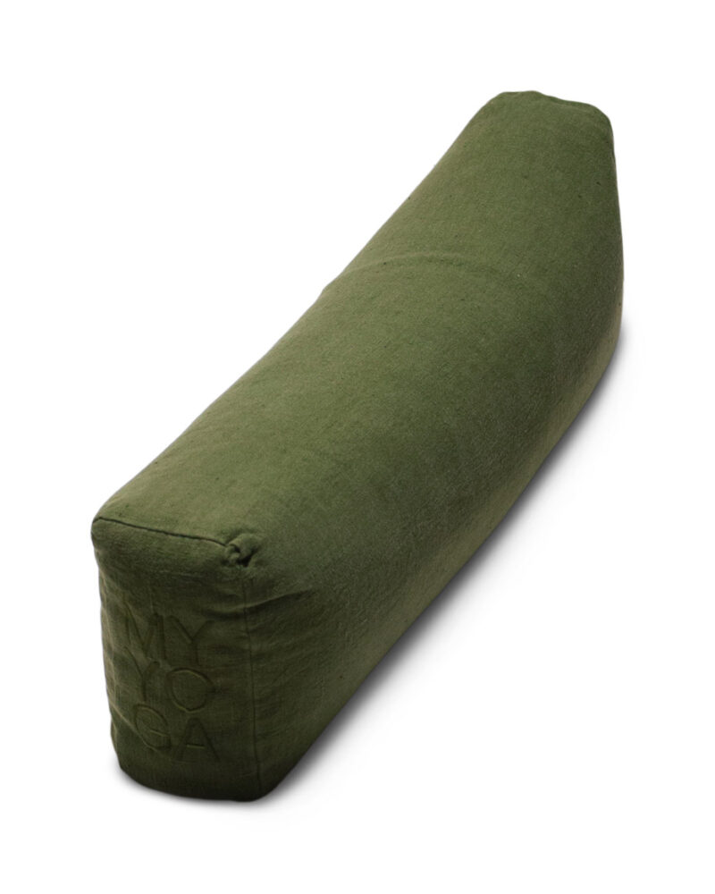 Green Rectangle Bolster. Grönt Rektangulärt Bolster. Grünes, rechteckiges Nackenkissen.