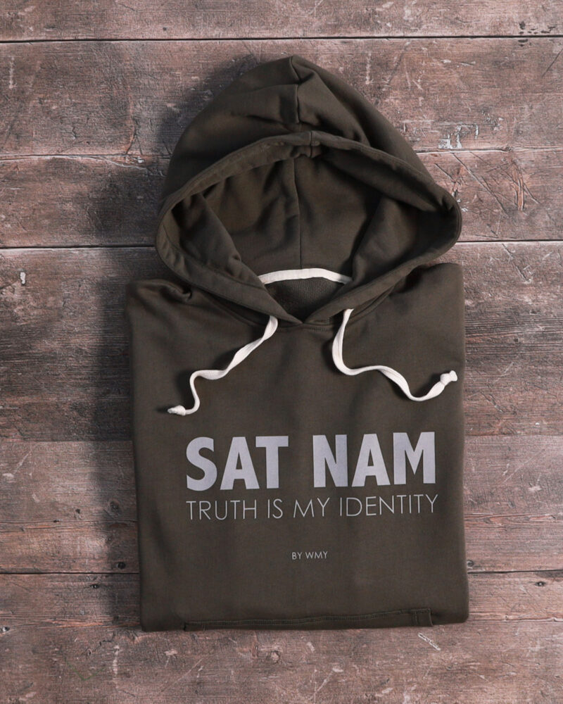 Sat Nam Khaki Brown Hoodie. Sat Nam Luvtröja Khaki Brun.