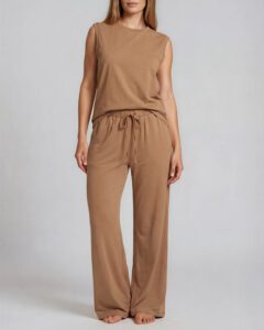 Loose tank top, cinnamon, Löst sittande tank top, kanel