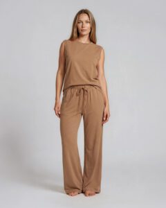 Loose tank top, cinnamon, Löst sittande tank top, kanel