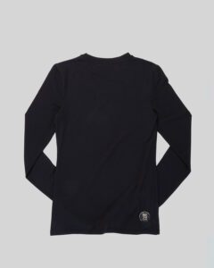 Long sleeved slim top, black. Långärmad top, svart.
