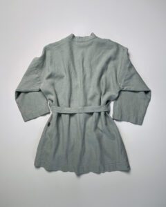 The Still Kimono. Still Kimono. Washed heavy Linen Kimono in color Seafoam Green. Kimono i tvättat kraftigt linne i färgen Seafoam Green.