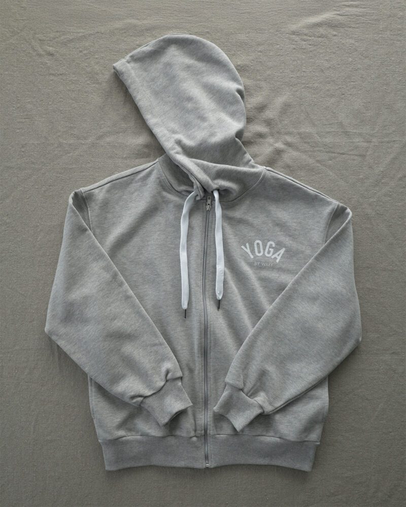 Graue YOGA Hoodie. Grey YOGA Hoodie. Grå YOGA Hoodie.