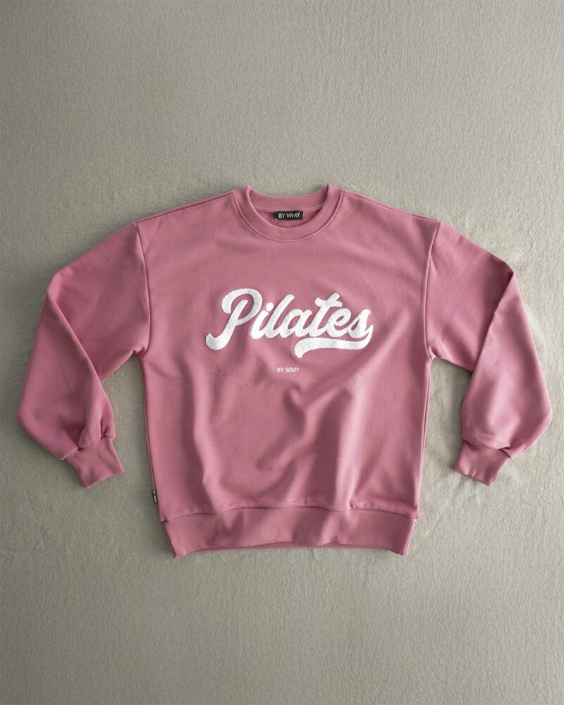 Hallonrosa Pilates Sweatshirt. Raspberrypink Pilates Sweatshirt. Himbeerrosa Pilates Sweatshirt.